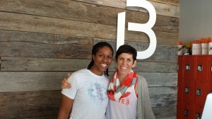 TaVona Denise (Left) with Catie Fahrner (Right) Owner of Barre 3 Atlanta, South Buckhead